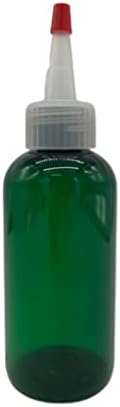 חוות טבעיות 4 גרם ירוק בוסטון BPA בקבוקים בחינם - 6 מכולות ריקות למילוי ריק - שמנים אתרים מוצרי ניקוי - ארומתרפיה | יורקי טבעי עם טיפ